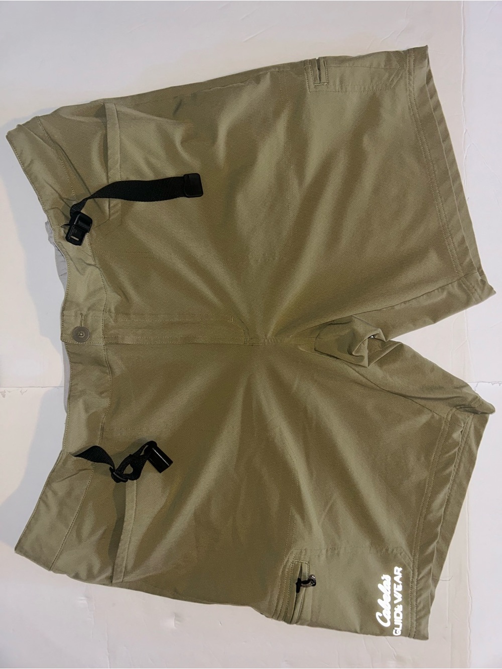 Cabela's Olive Green Hybrid Outdoor Shorts with Integrated Buckles